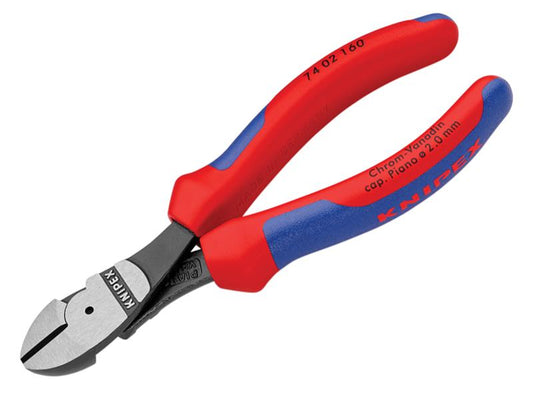 Knipex High Leverage Diagonal Cutters Multi-Component Grip 160mm KPX7402160