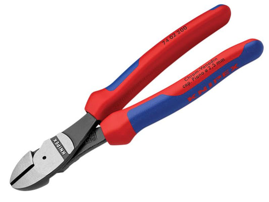 Knipex High Leverage Diagonal Cutters Multi-Component Grip 200mm KPX7402200