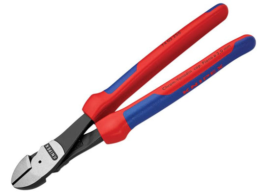 Knipex High Leverage Diagonal Cutters Multi-Component Grip 250mm KPX7402250