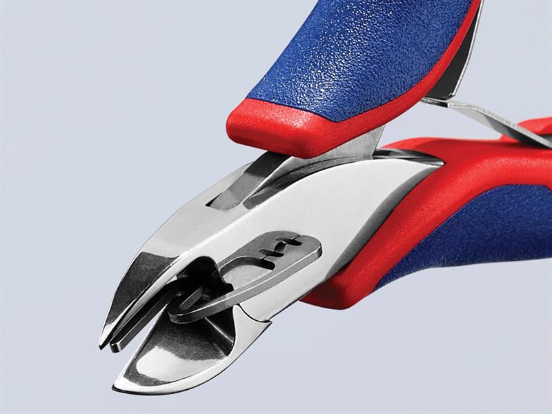 Knipex Electronics Diagonal Cut Pliers - Round Bevelled 115mm KPX7712115