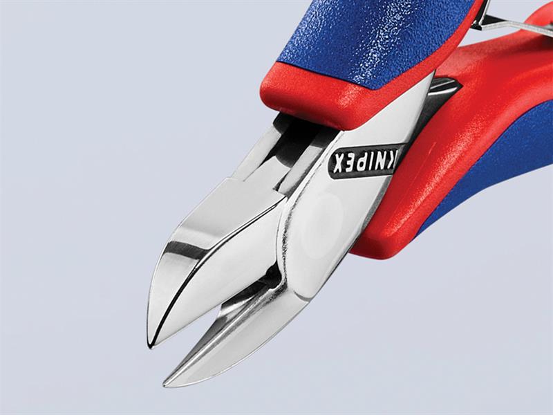 Knipex Electronics Diagonal Cut Pliers - Round Bevelled 115mm KPX7712115