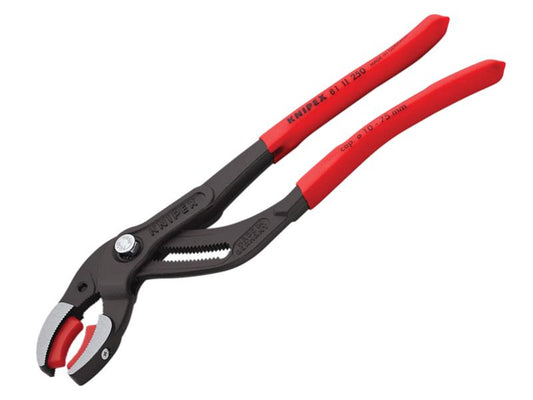Knipex Plastic Pipe Grip Pliers Plastic Jaws Black 250mm KPX8111250