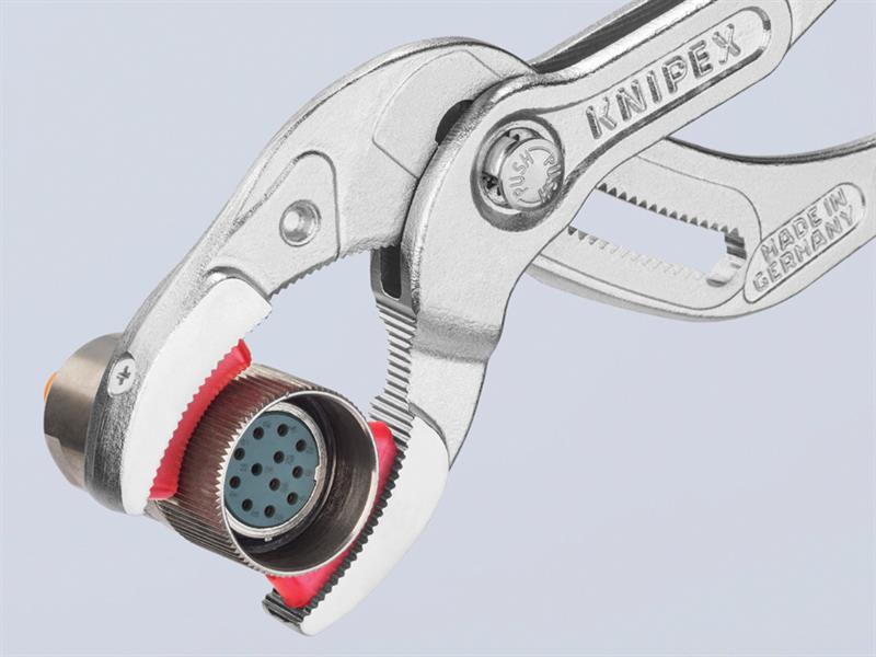 Knipex Plastic Pipe Grip Pliers Plastic Jaws Chrome 250mm - 75mm Capacity KPX8113250