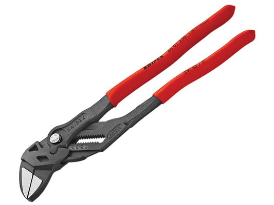 Knipex Pliers Wrench PVC Grip 250mm Smooth Jaws Capacity 52mm KPX8601250