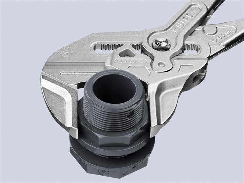 Knipex XL Pliers Wrench PVC Grip 400mm Smooth Jaws Capacity 85mm KPX8603400