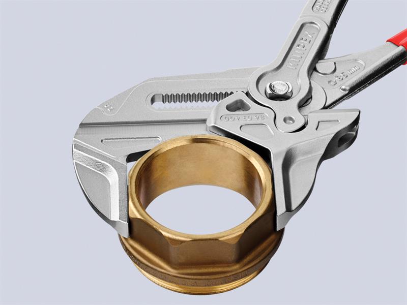 Knipex XL Pliers Wrench PVC Grip 400mm Smooth Jaws Capacity 85mm KPX8603400