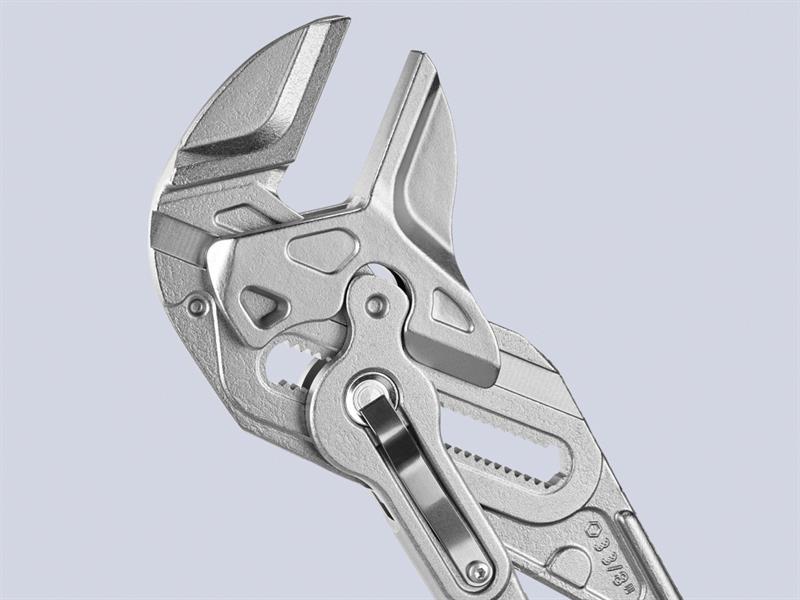 Knipex XL Pliers Wrench PVC Grip 400mm Smooth Jaws Capacity 85mm KPX8603400