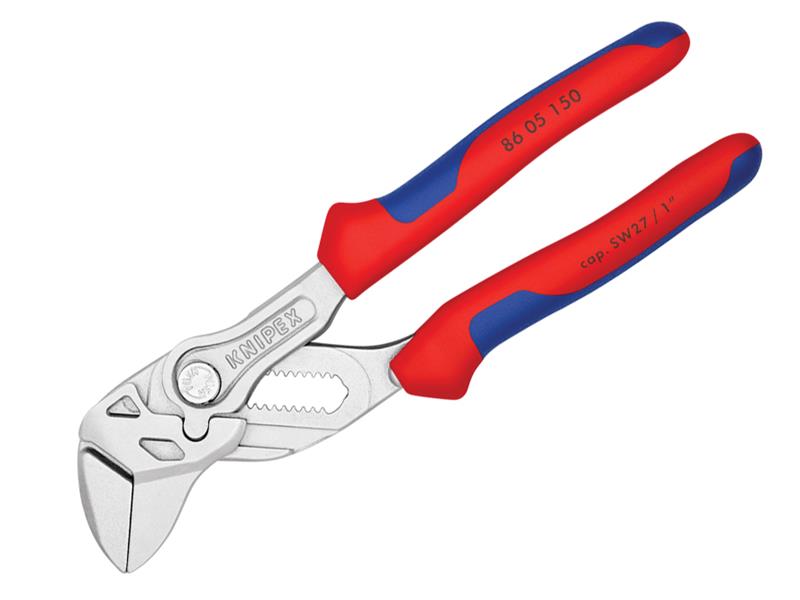Knipex Pliers Wrench Multi Component Grip 150mm Smooth Jaws KPX8605150