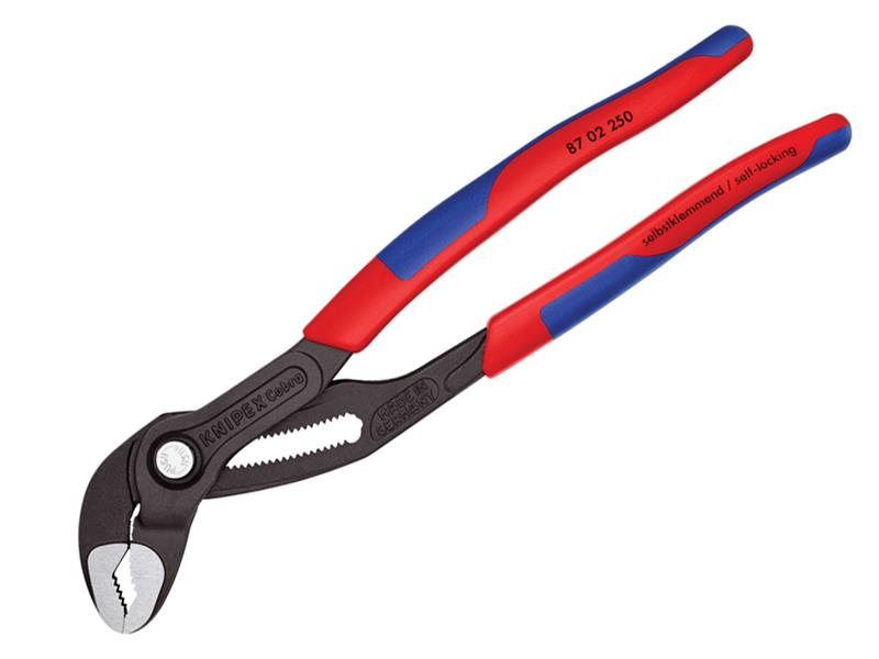 Knipex Cobra Water Pump Pliers Multi Component Grip 250mm KPX8702250