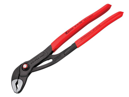 Knipex Cobra Quickset Water Pump Pliers PVC Grips 300mm KPX8721300