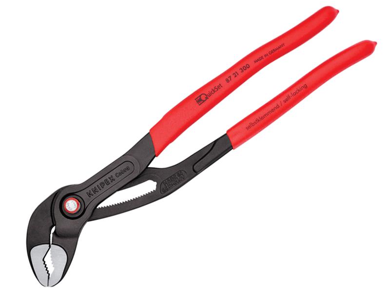 Knipex Cobra Quickset Water Pump Pliers PVC Grips 300mm KPX8721300