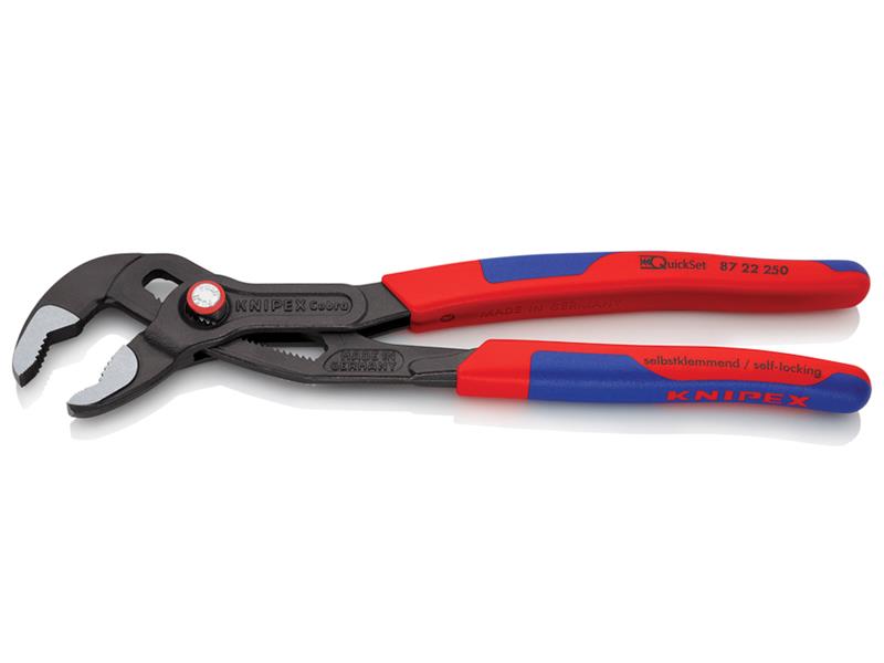 Knipex Cobra Quickset Water Pump Pliers Multi Component 250mm KPX8722250