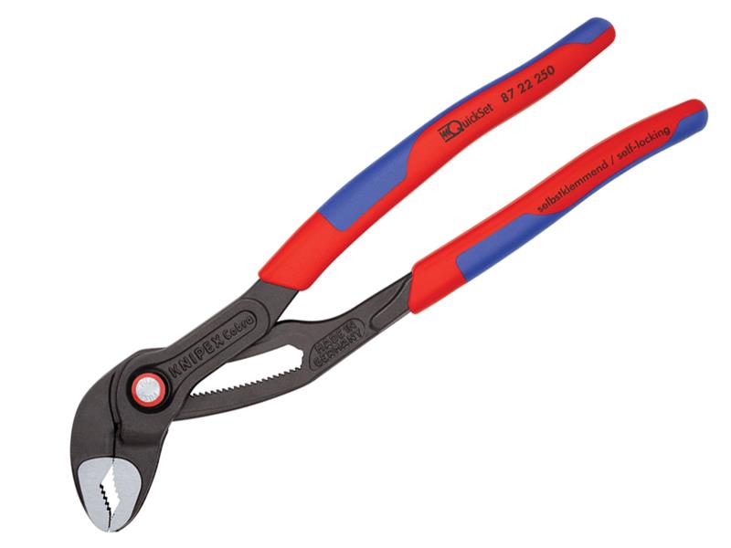 Knipex Cobra Quickset Water Pump Pliers Multi Component 250mm KPX8722250