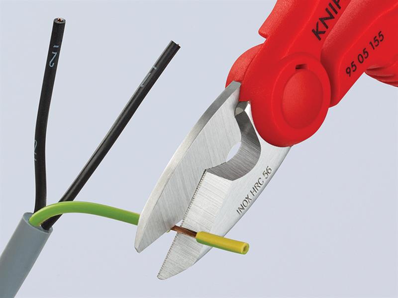 Knipex Electrician's Shears 155mm Inc Plastic Belt Case KPX9505155