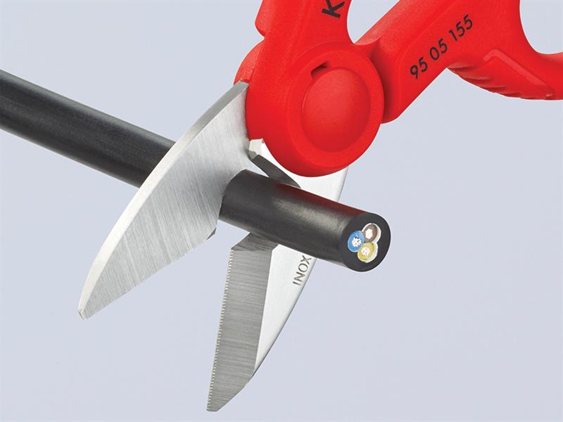 Knipex Electrician's Shears 155mm Inc Plastic Belt Case KPX9505155