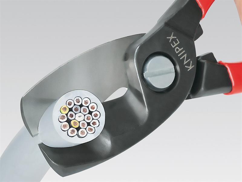 Knipex Cable Shears with Twin Cutting Edge PVC Grip 200mm KPX9511200