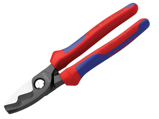 Knipex Cable Shear with Twin Cutting Edge Multi Component Grip 200mm KPX9512200