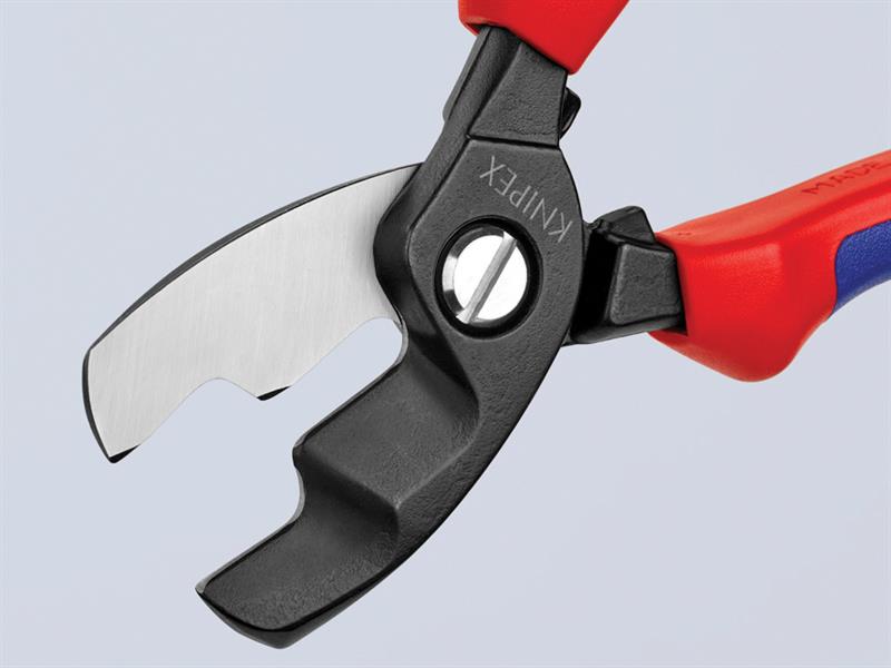 Knipex Cable Shear with Twin Cutting Edge Multi Component Grip 200mm KPX9512200