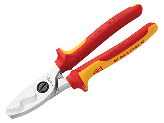 Knipex VDE Cable Shears with Twin Cutting Edge 200mm KPX9516200