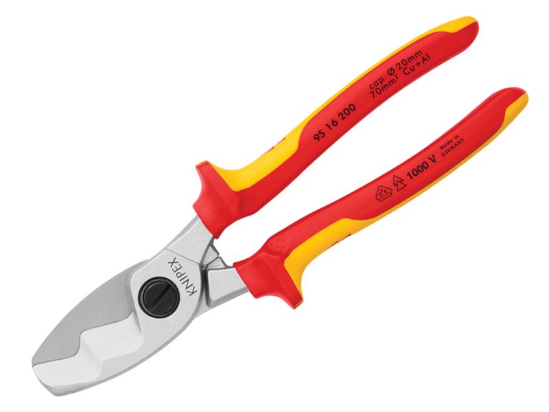 Knipex VDE Cable Shears with Twin Cutting Edge 200mm KPX9516200