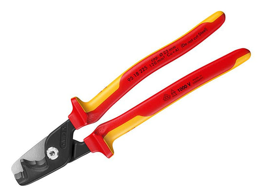 Knipex VDE Cable Shears StepCut Length 225mm XL cutting capacity KPX9518225