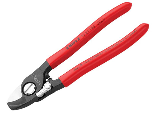 Knipex Cable Shears PVC Grip with Return Spring 165mm KPX9521165