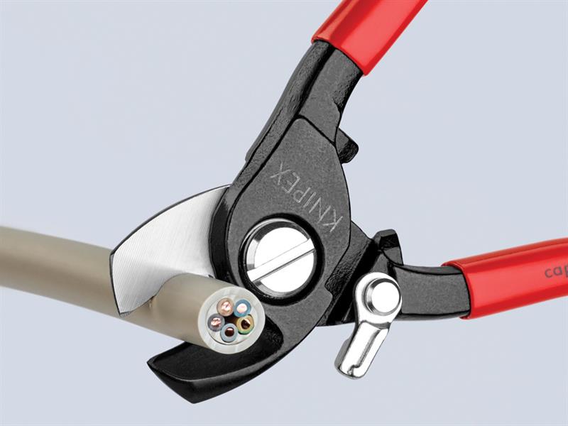 Knipex Cable Shears PVC Grip with Return Spring 165mm KPX9521165