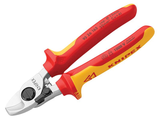 Knipex VDE Cable Shears with Return Spring 165mm KPX9526165