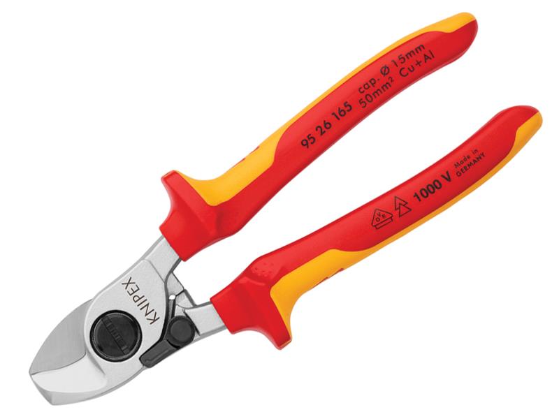 Knipex VDE Cable Shears with Return Spring 165mm KPX9526165