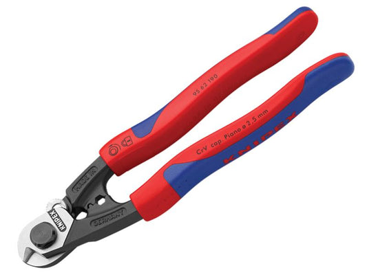 Knipex Wire Rope Bowden Cable Cutters Multi-Component Grip 190mm KPX9562190