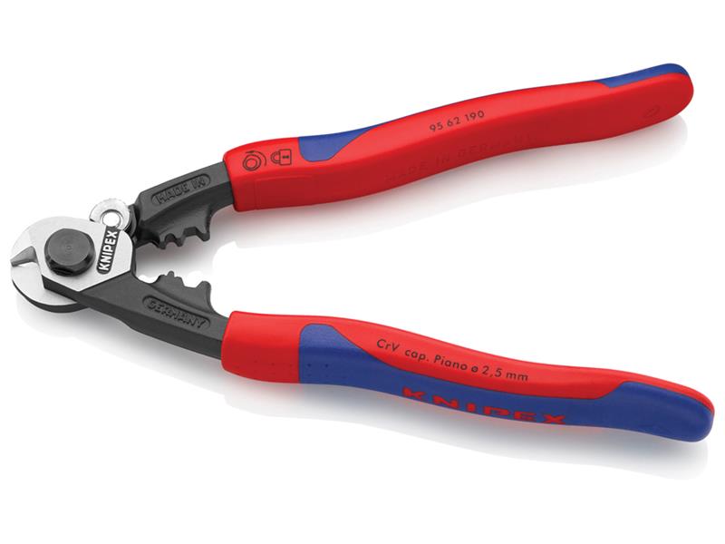 Knipex Wire Rope Bowden Cable Cutters Multi-Component Grip 190mm KPX9562190