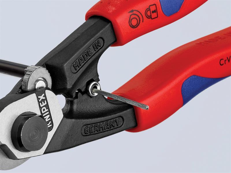 Knipex Wire Rope Bowden Cable Cutters Multi-Component Grip 190mm KPX9562190