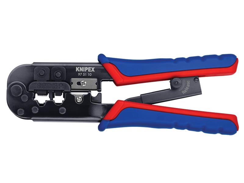 Knipex Crimping Pliers for Western telephone cable Plugs RJ11/12 RJ45 975110