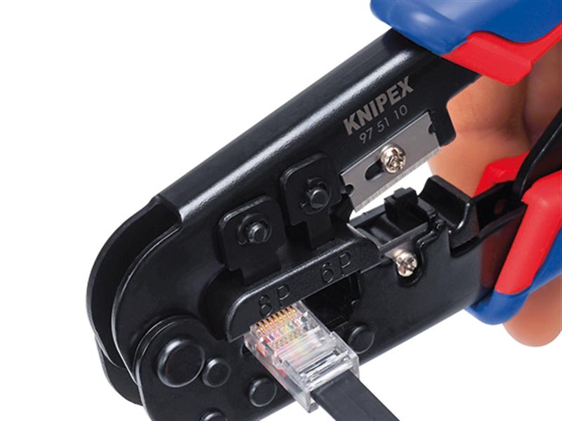 Knipex Crimping Pliers for Western telephone cable Plugs RJ11/12 RJ45 975110