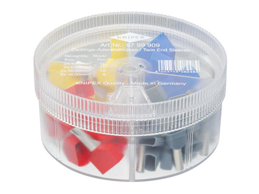 Knipex Insulated Twin Wire Ferrules Assortment Box 45 Piece KPX9799909