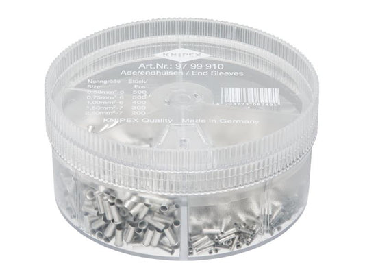 Knipex Non Insulated Wire Ferrules Assortment Box 1,900 Piece KPX9799910