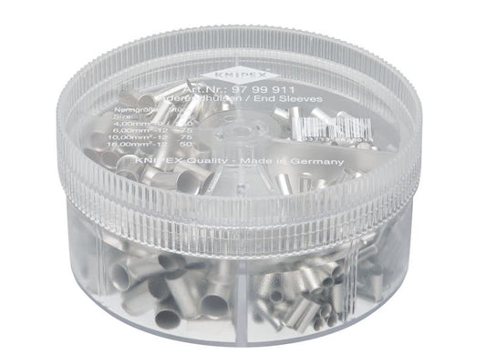 Knipex Non Insulated Wire Ferrules Assortment Box 350 Piece KPX9799911