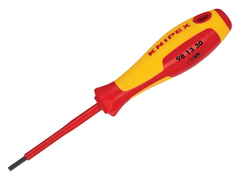 Knipex VDE Screwdriver for Hexagon Socket Screws 3.0 x 182mm VDE Tested 981330