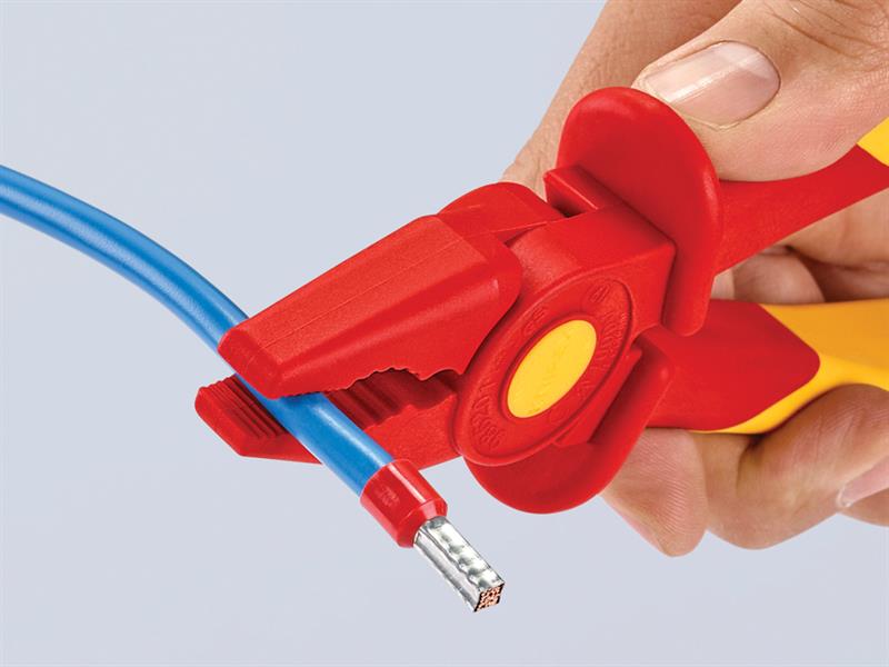Knipex Flat Nose Insulated Pliers 180mm Made Of Fibreglass & Plastic 986201