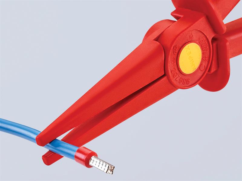Knipex Long Nose Insulated Pliers 220mm Made Of Fibreglass & Plastic 986202