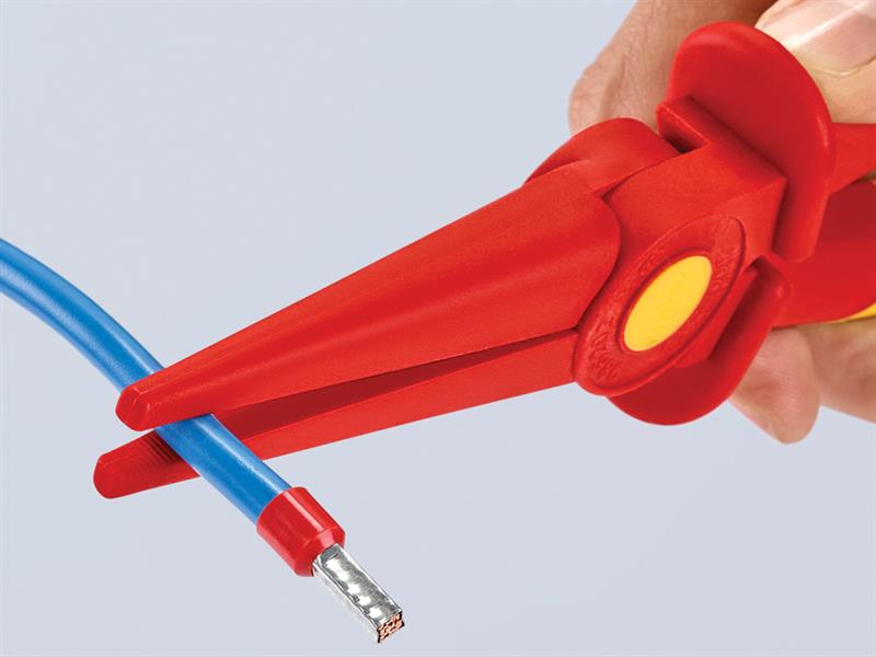 Knipex Long Nose Insulated Pliers 220mm Made Of Fibreglass & Plastic 986202