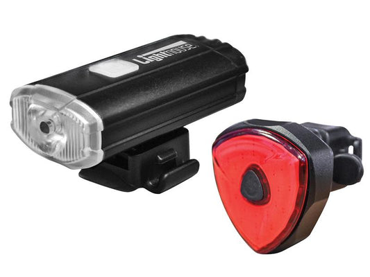 Lighthouse Elite Rechargeable LED Bike Light Set L/HEBIKEFRR