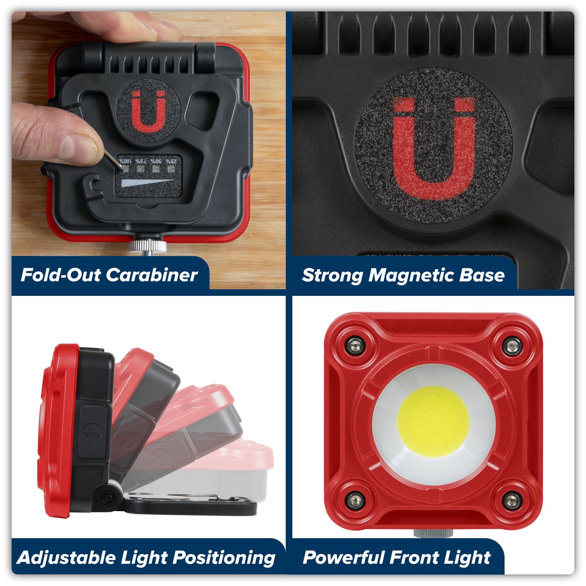 Sealey Rechargeable Pocket Floodlight 10W COB LED 3.7V 2Ah lithium batt LED1000