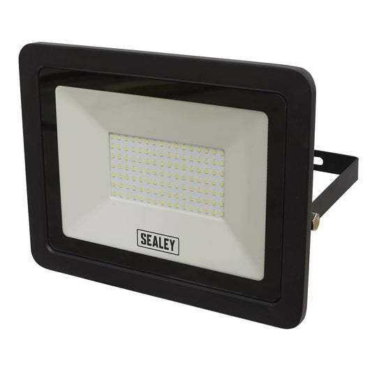 Sealey Extra-Slim Floodlight with Wall Bracket 100W SMD LED LED115
