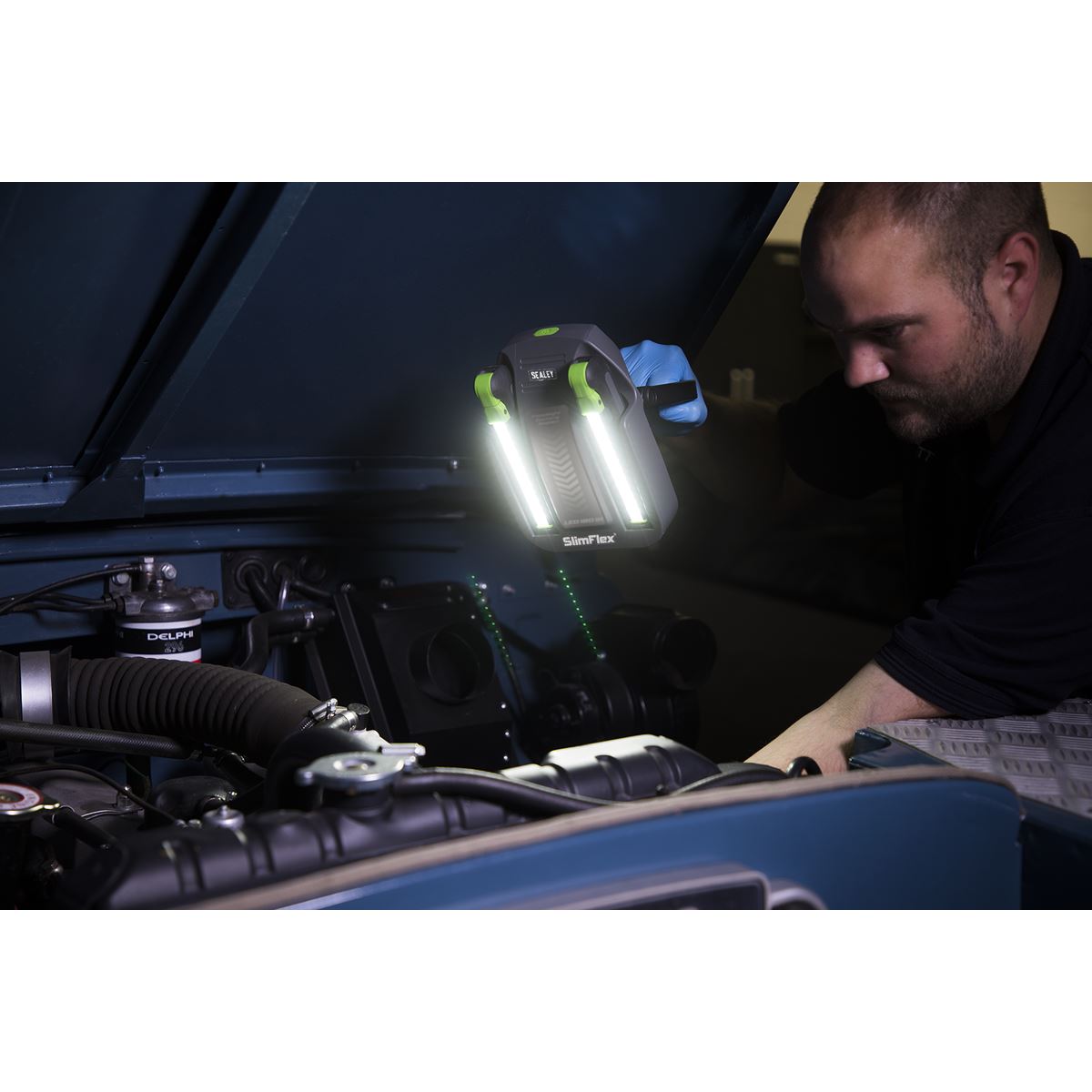 Sealey Rechargeable Floodlight/Folding Inspection Light Docking Station Kit LED1801K