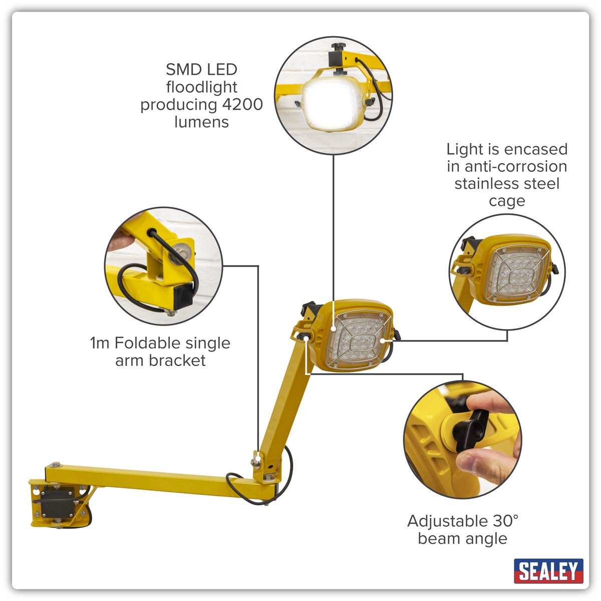 Sealey Loading Bay Floodlight 30W SMD LED LED30WDL
