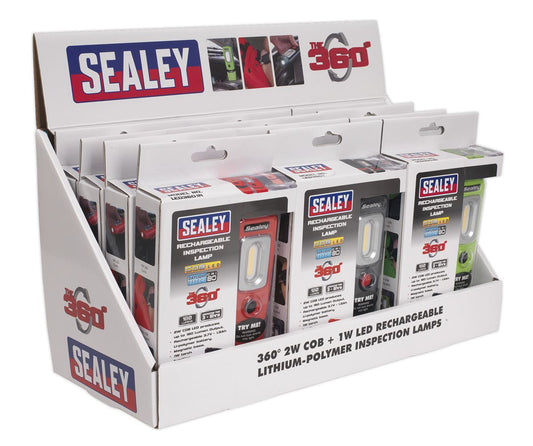 Sealey LED3601 Series Inspection Light Combination - Display Pack of 12 LED3601COMBO