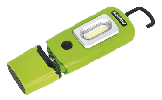 Sealey Rechargeable 360� Inspection Light 3W COB & 1W SMD LED Green Lithium-Polymer LED3601G