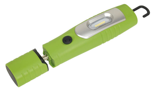 Sealey Rechargeable 360� Inspection Lamp 7 SMD & 3W SMD LED Green Lithium-ion LED3602G