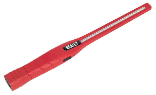 Sealey Rechargeable 360� Slim Inspection Light 8W & 1W SMD LED Red Lithium-ion LED3604R